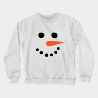 Snowman Face Christmas Crewneck Sweatshirt